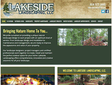 Tablet Screenshot of lakesidelandscapingsc.com